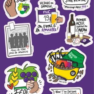 Planche d'autocollants "Tes Stickers fédérés préférés